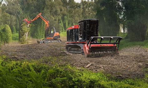 mini excavator clearing land|land clearing attachments for tractor.